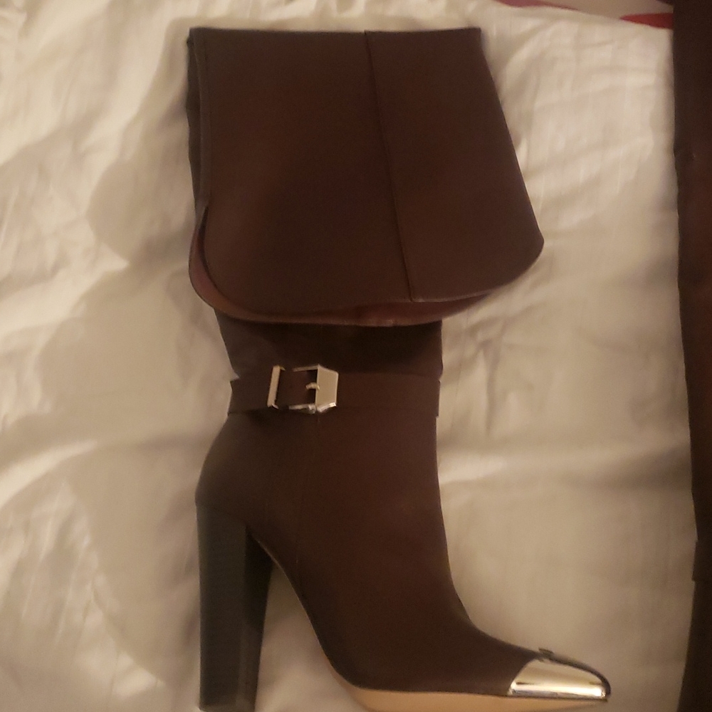 Boots (they are burgundy) that wasn't an option